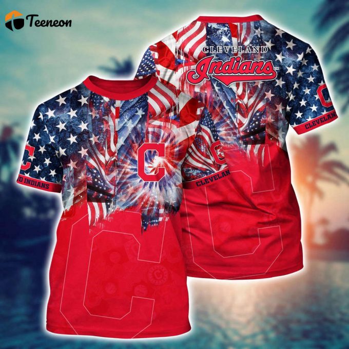 Mlb Cleveland Indians 3D T-Shirt Hawaiian Heatwave For Fans Sports 1