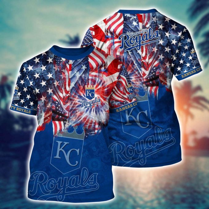 Mlb Kansas City Royals 3D T-Shirt Hawaiian Heatwave For Fans Sports 2