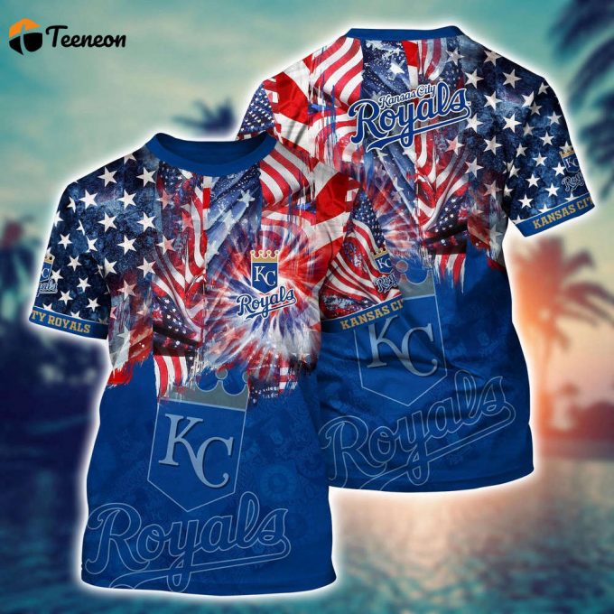 Mlb Kansas City Royals 3D T-Shirt Hawaiian Heatwave For Fans Sports 1