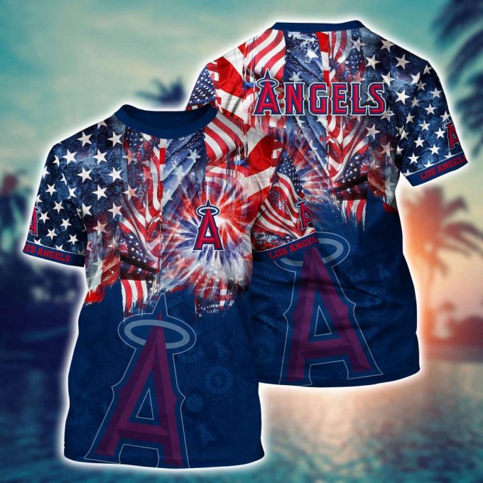 Mlb Los Angeles Angels 3D T-Shirt Hawaiian Heatwave For Fans Sports 2