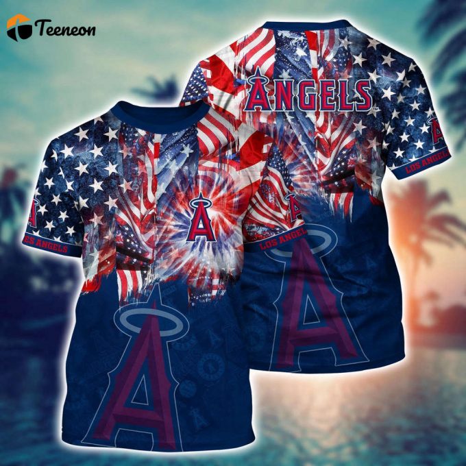 Mlb Los Angeles Angels 3D T-Shirt Hawaiian Heatwave For Fans Sports 1