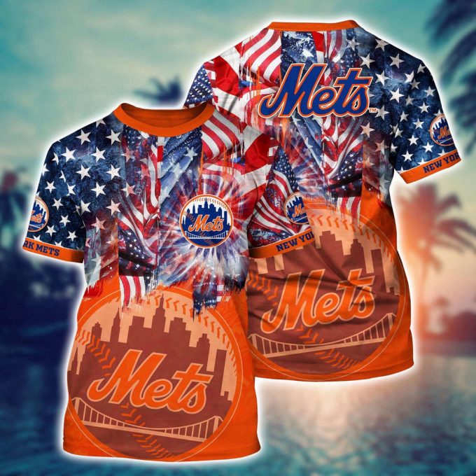 Mlb New York Mets 3D T-Shirt Hawaiian Heatwave For Fans Sports 2