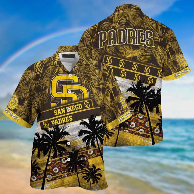 Mlb San Diego Padres Hawaiian Shirt Palm Tree Pattern For Fans Sports 2