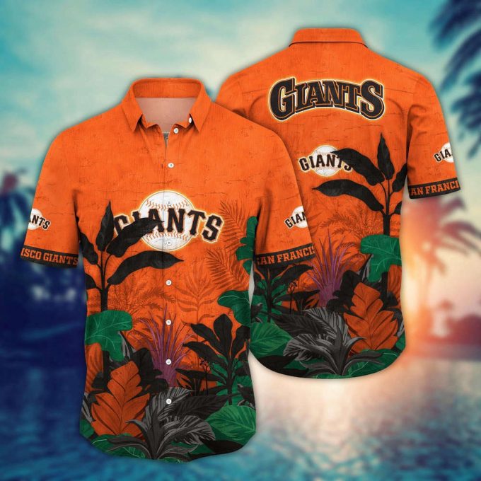 Mlb San Francisco Giants Hawaiian Shirt Flower Tropical Trees Pattern For Fans 2