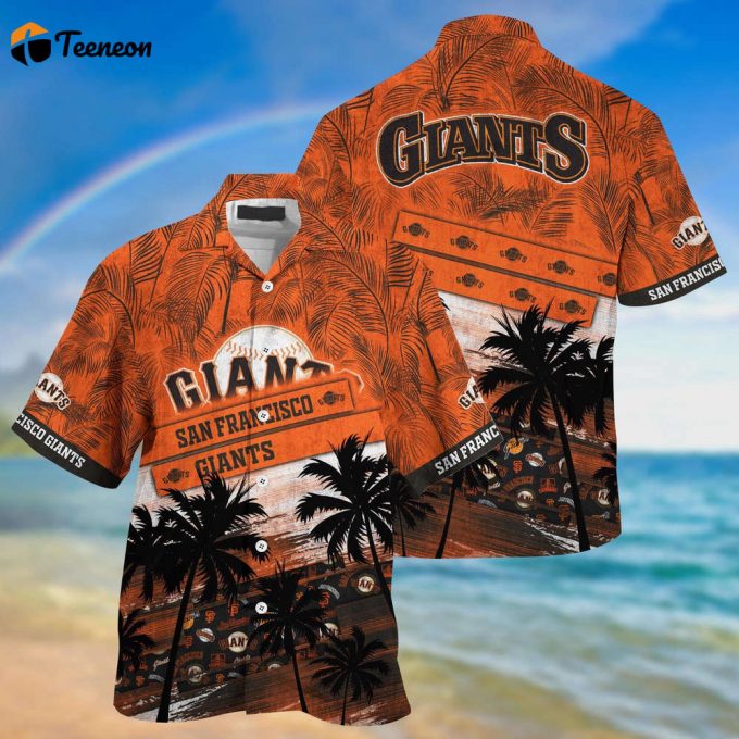 Mlb San Francisco Giants Hawaiian Shirt Palm Tree Pattern For Fans Sports 1