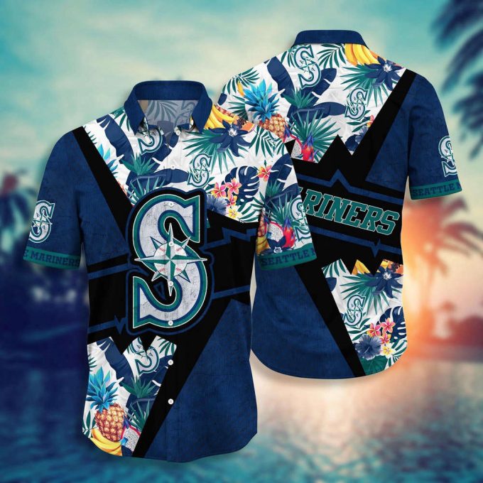 Mlb Seattle Mariners Hawaiian Shirt Flower Swing Into Sunset For Fans 2