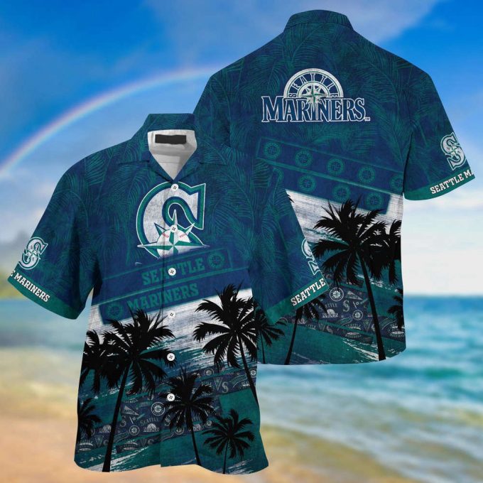 Mlb Seattle Mariners Hawaiian Shirt Palm Tree Pattern For Fans Sports 2