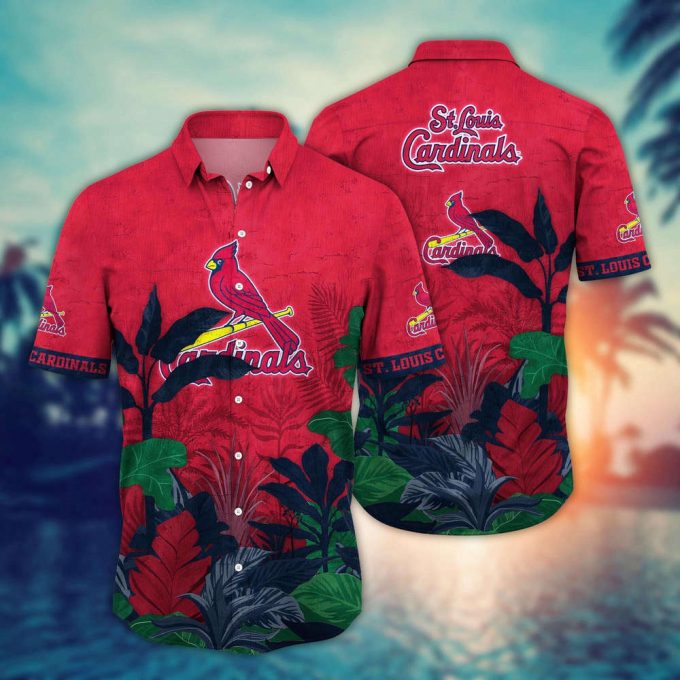 Mlb St. Louis Cardinals Hawaiian Shirt Flower Tropical Trees Pattern For Fans 2