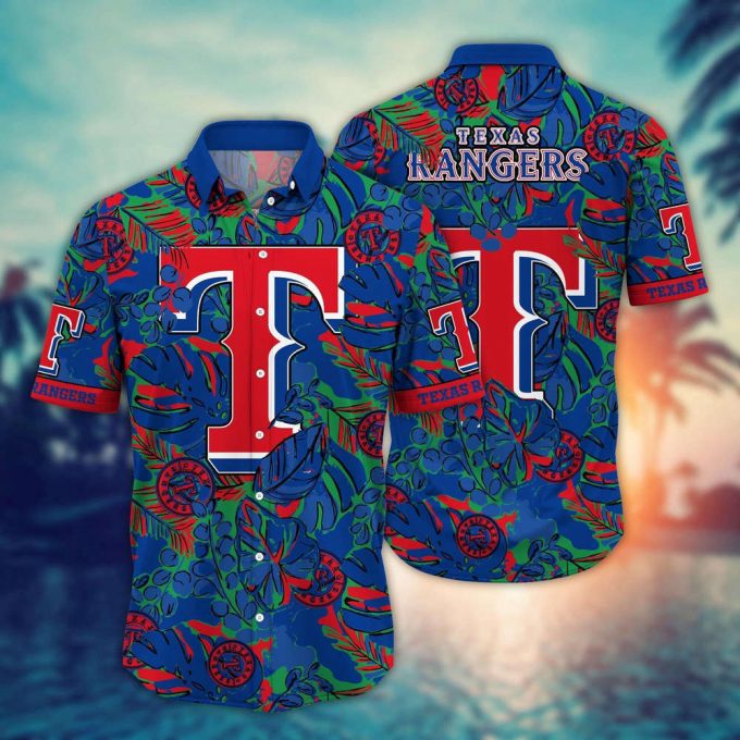 Mlb Texas Rangers Hawaiian Shirt Flower Palm Tree Paradise For Fans 2