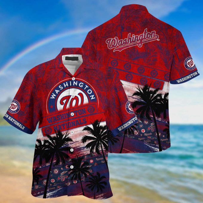 Mlb Washington Nationals Hawaiian Shirt Palm Tree Pattern For Fans Sports 2