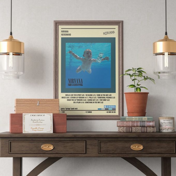 Nirvana Poster For Home Decor Gift | Nevermind Album Poster For Home Decor Gift 3