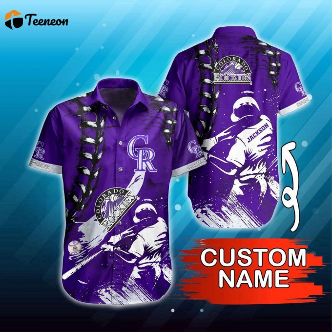 Personalized Mlb Colorado Rockies Hawaiian Shirt Summer Symphony For Fans 1