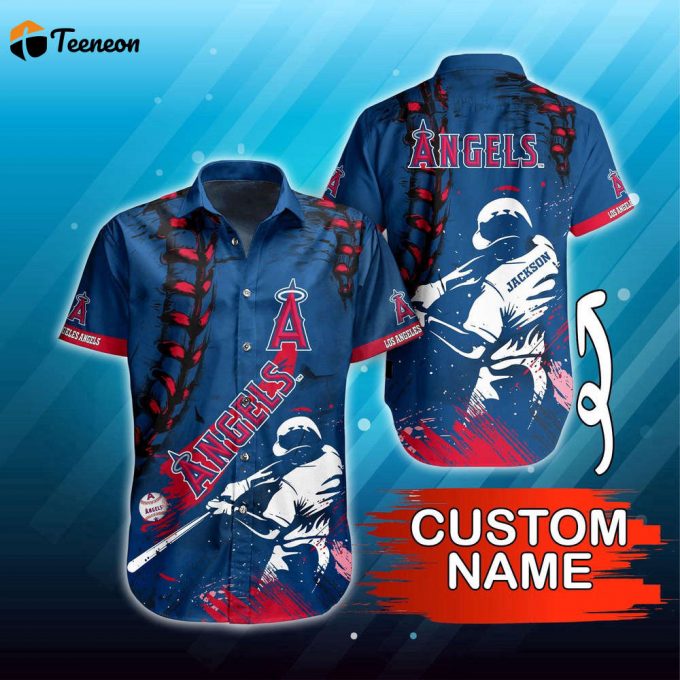 Personalized Mlb Los Angeles Angels Hawaiian Shirt Summer Symphony For Fans 1