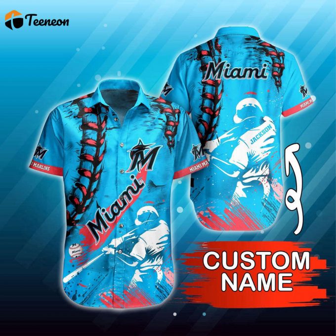 Personalized Mlb Miami Marlins Hawaiian Shirt Summer Symphony For Fans 1