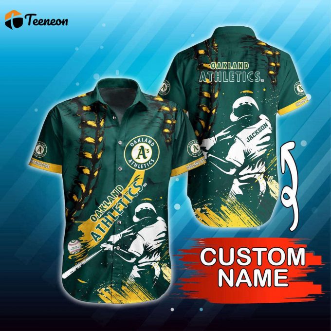 Personalized Mlb Oakland Athletics Hawaiian Shirt Summer Symphony For Fans 1