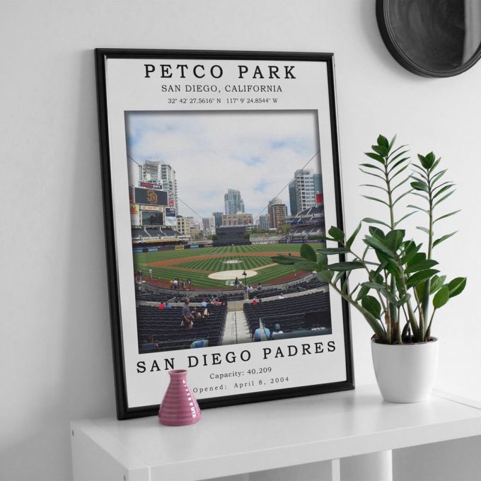 Petco Park Print, Baseball Lover Poster For Home Decor Gift 2