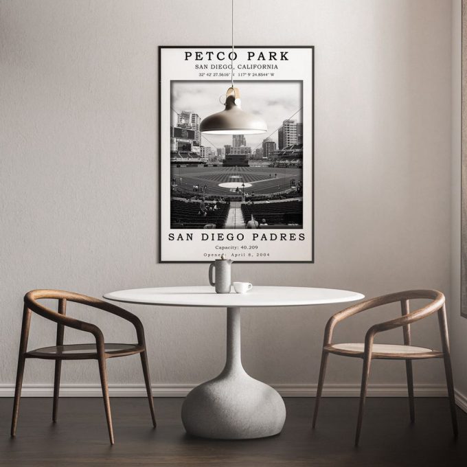 Petco Park Print, Baseball Lover Poster For Home Decor Gift 3