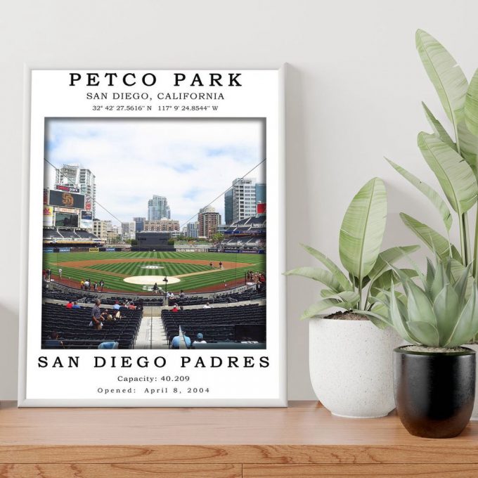 Petco Park Print, Baseball Lover Poster For Home Decor Gift 4