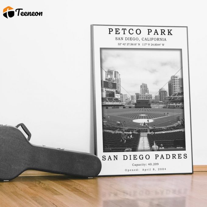 Petco Park Print, Baseball Lover Poster For Home Decor Gift 1