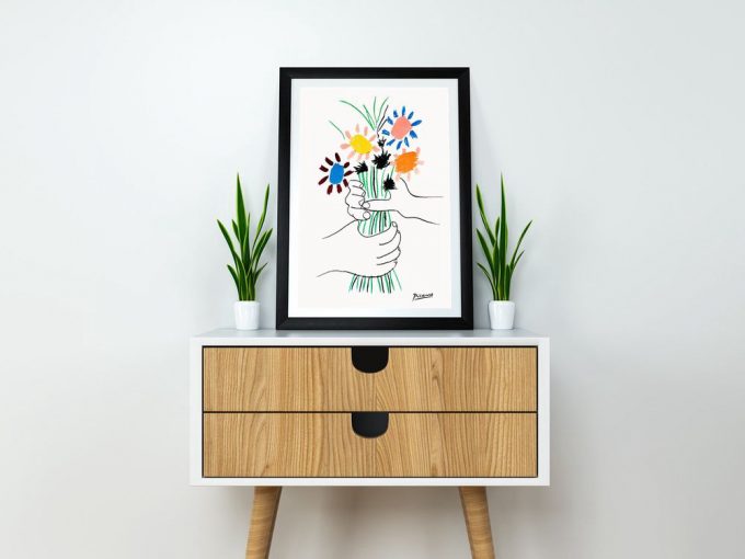 Vintage Picasso Bouquet Of Peace Flowers Poster: Home Decor Gift 5