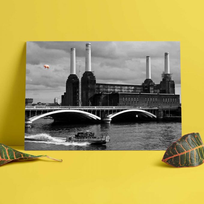 Pink Floyd Poster For Home Decor Gift For Home Decor Gift – Pink Pig Over Battersea 3 Black And White 4