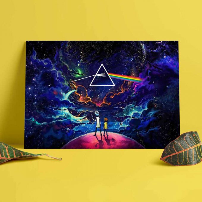 Pink Floyd Poster For Home Decor Gift For Home Decor Gift – Rick And Morty The Dark Side Of The Moon 3