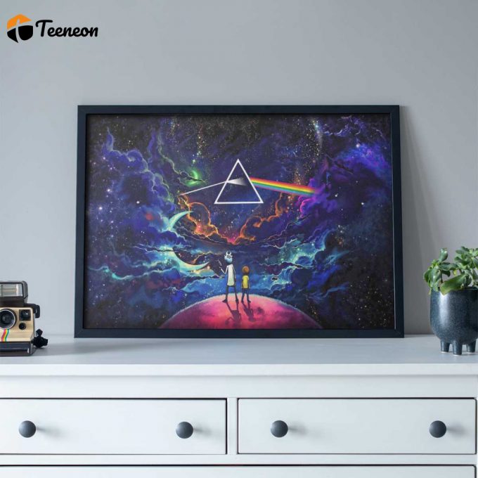 Pink Floyd Poster For Home Decor Gift For Home Decor Gift – Rick And Morty The Dark Side Of The Moon 1