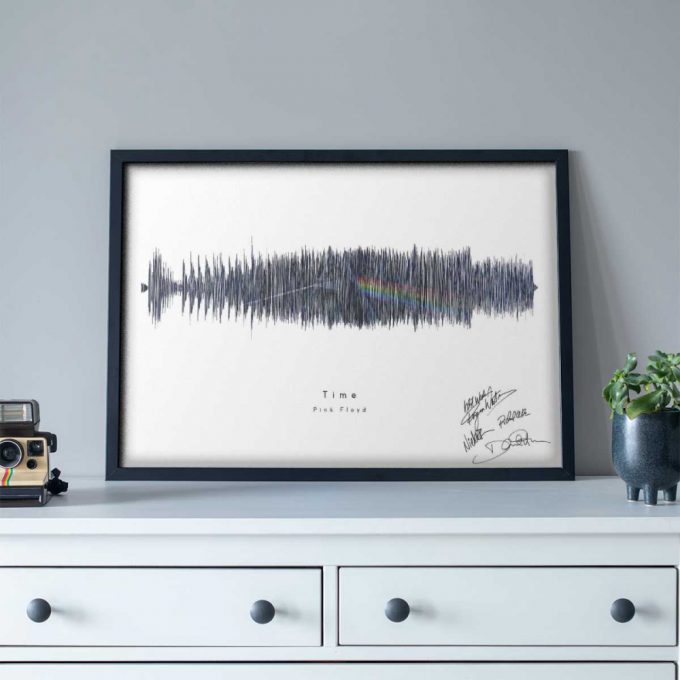 Pink Floyd Poster For Home Decor Gift For Home Decor Gift – Time By Pink Floyd Sound Wave Art 2