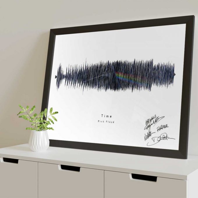 Pink Floyd Poster For Home Decor Gift For Home Decor Gift – Time By Pink Floyd Sound Wave Art 4