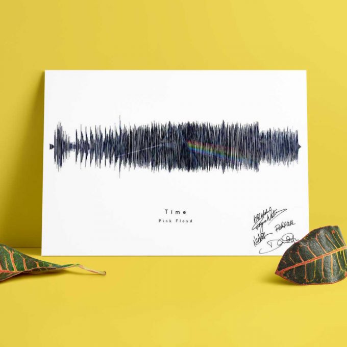 Pink Floyd Poster For Home Decor Gift For Home Decor Gift – Time By Pink Floyd Sound Wave Art 5
