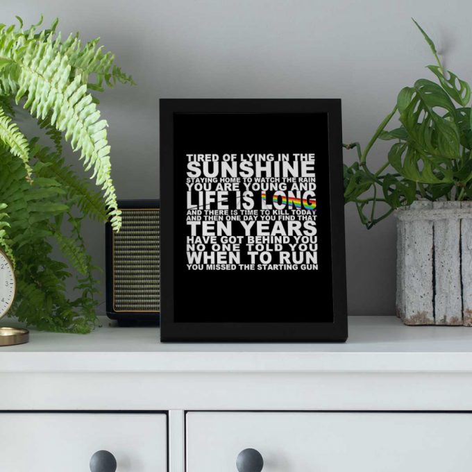 Pink Floyd Poster For Home Decor Gift For Home Decor Gift – Tired Of Lying In The Sunshine Staying Home To Watch The Rain 2