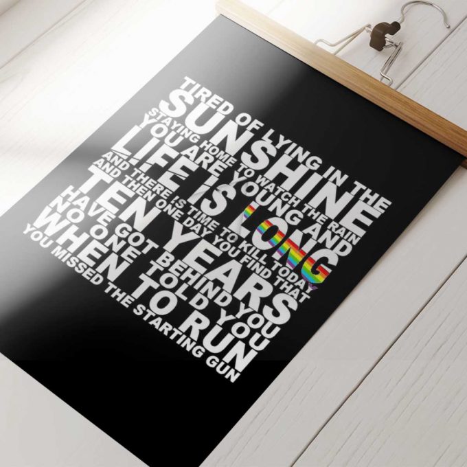 Pink Floyd Poster For Home Decor Gift For Home Decor Gift – Tired Of Lying In The Sunshine Staying Home To Watch The Rain 5