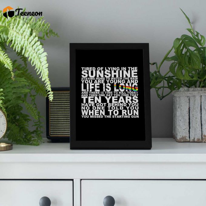 Pink Floyd Poster For Home Decor Gift For Home Decor Gift – Tired Of Lying In The Sunshine Staying Home To Watch The Rain 1