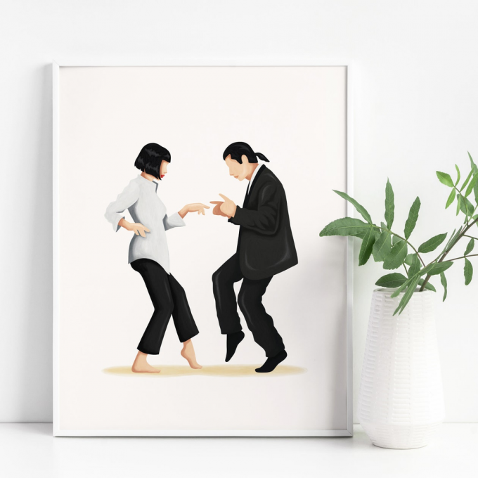 Pulp Fiction Twist Dance Poster For Home Decor Gift, Pop Culture Iconic Print 2