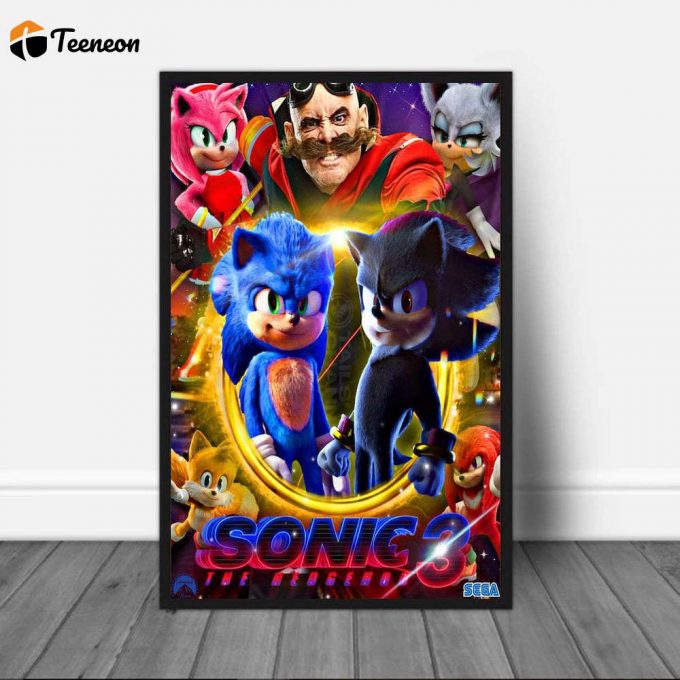 Sonic 3 Movie Poster For Home Decor Gift 1