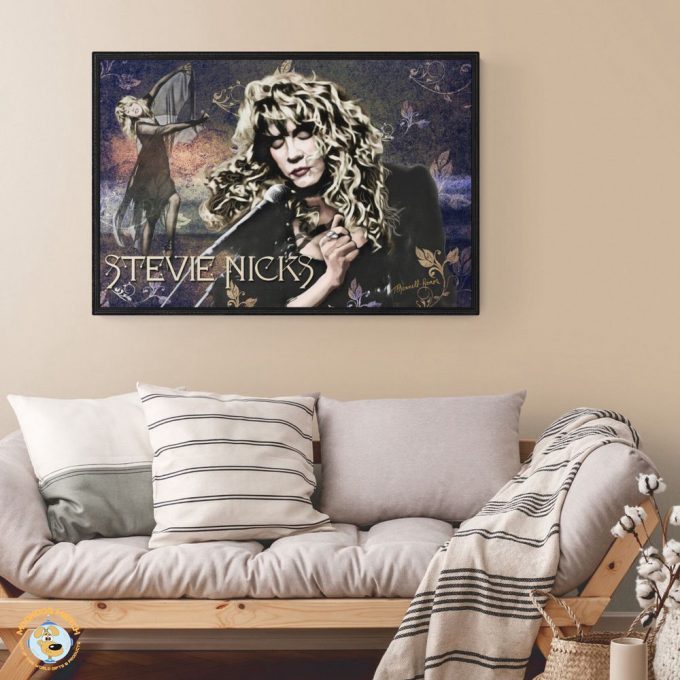 Stevie Nicks Poster For Home Decor Gift Print, Fleetwood Mac Portrait, Rock Band Wall Art 3