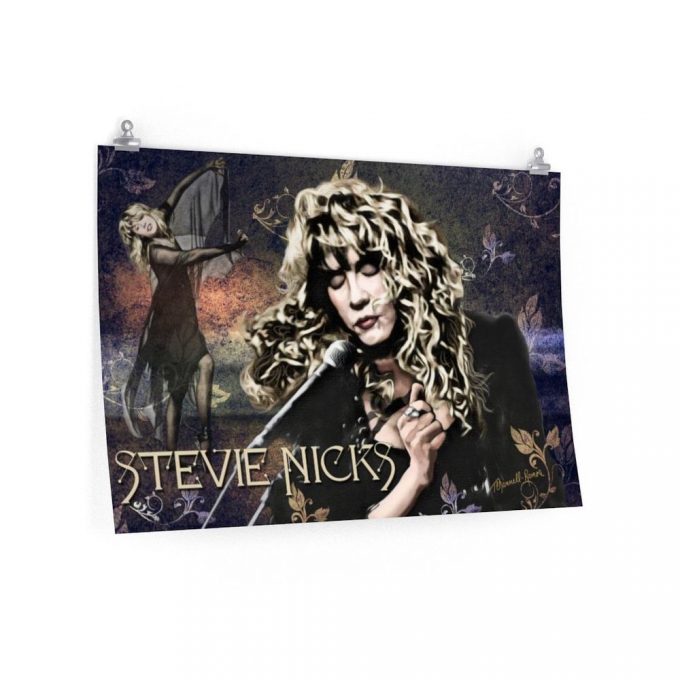 Stevie Nicks Poster For Home Decor Gift Print, Fleetwood Mac Portrait, Rock Band Wall Art 5