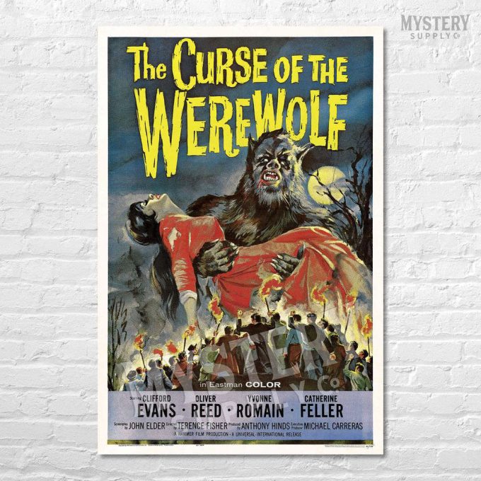 The Curse Of The Werewolf 1961 Vintage Horror Monster Movie Poster For Home Decor Gift 2