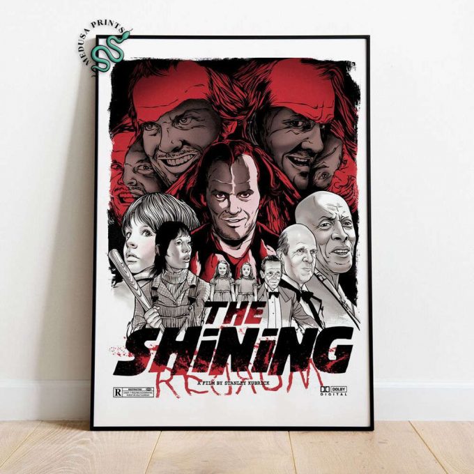 The Shining Poster For Home Decor Gift, Jack Nicholson Wall Art, Rolled Canvas Print, Movie Poster For Home Decor Gift Gift 2