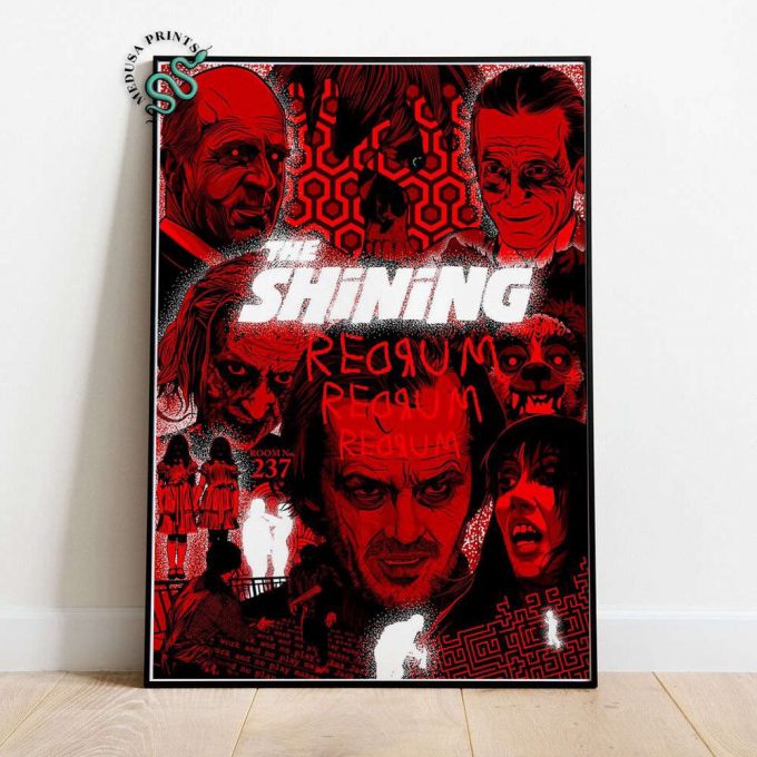 The Shining Poster For Home Decor Gift, Jack Nicholson Wall Art, Rolled Canvas Print, Movie Poster For Home Decor Gift Gift 4