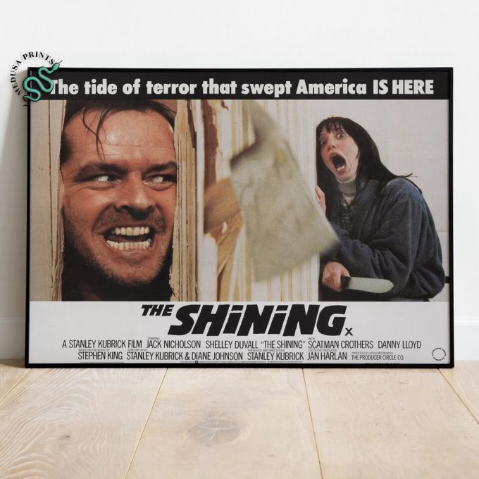 The Shining Poster For Home Decor Gift, Jack Nicholson Wall Art, Rolled Canvas Print, Movie Poster For Home Decor Gift Gift 5