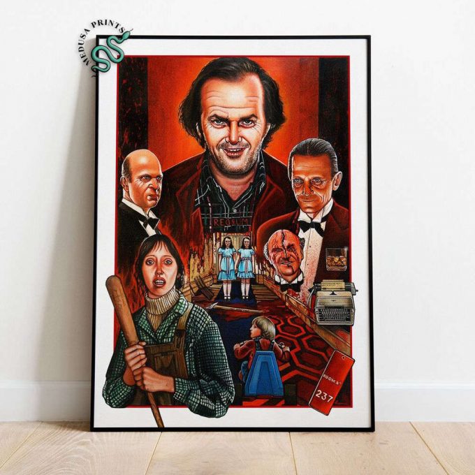 The Shining Poster For Home Decor Gift, Jack Nicholson Wall Art, Rolled Canvas Print, Movie Poster For Home Decor Gift Gift 6