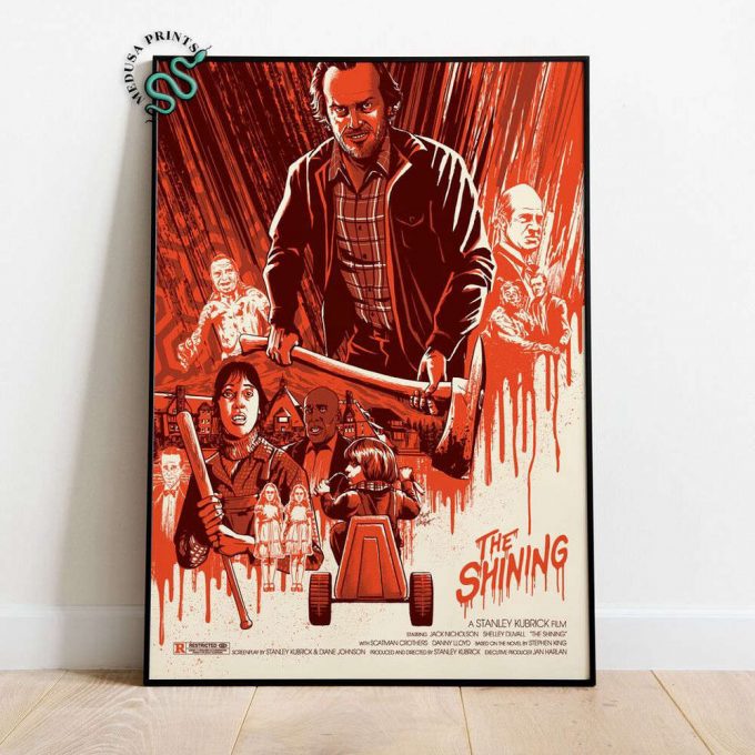 The Shining Poster For Home Decor Gift, Jack Nicholson Wall Art, Rolled Canvas Print, Movie Poster For Home Decor Gift Gift 8