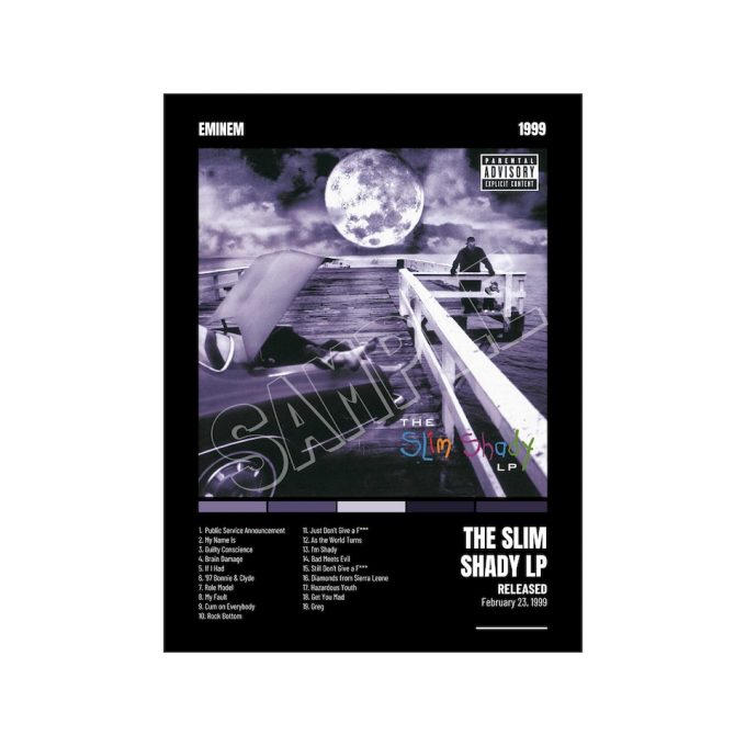 The Slim Shady Lp / Eminem Album Poster For Home Decor Gift 3