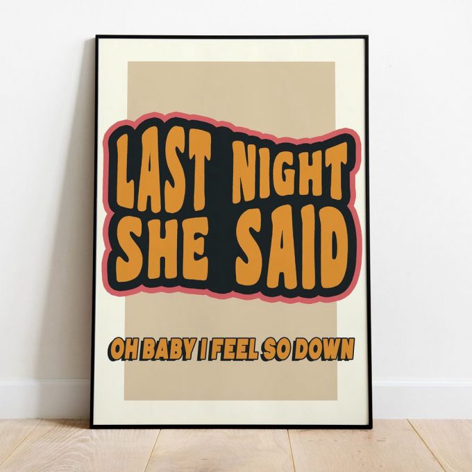 The Strokes | Last Night | Concert Typographic Poster For Home Decor Gift 2