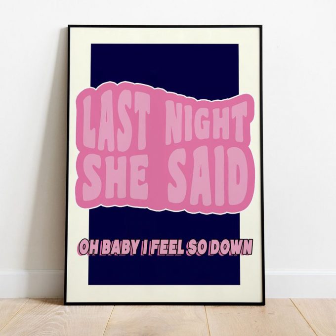 The Strokes | Last Night | Concert Typographic Poster For Home Decor Gift 4