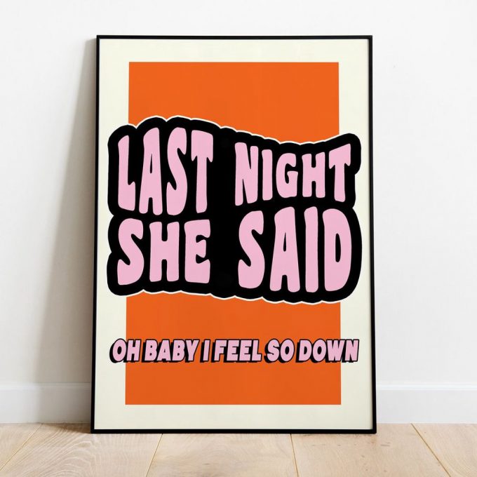 The Strokes | Last Night | Concert Typographic Poster For Home Decor Gift 5