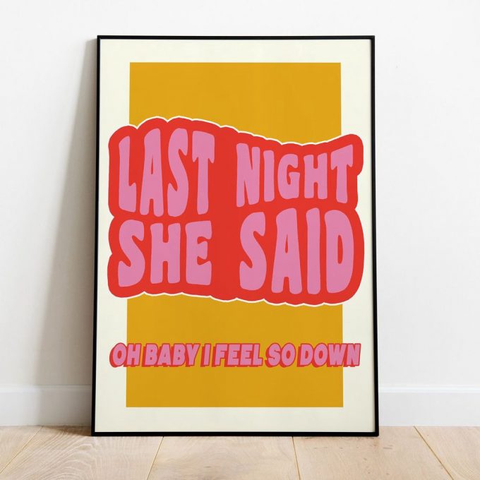 The Strokes | Last Night | Concert Typographic Poster For Home Decor Gift 7