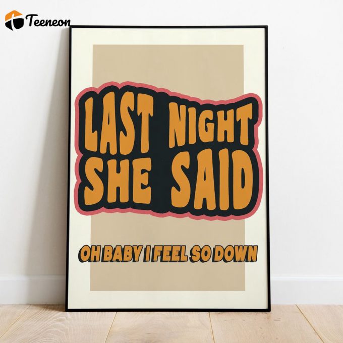 The Strokes | Last Night | Concert Typographic Poster For Home Decor Gift 1