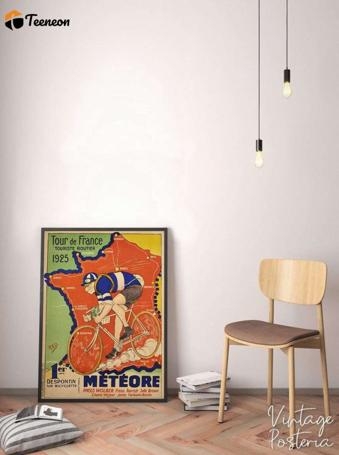 Vintage Tour De France Print Poster: Stylish Home Decor Gift 1
